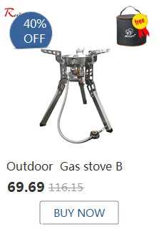 1.3kw New Outdoor  Cooker Gas Heater Travelling Camping Hiking Picnic Equipment Dual-Purpose Use  Stove Heater For  Fishing