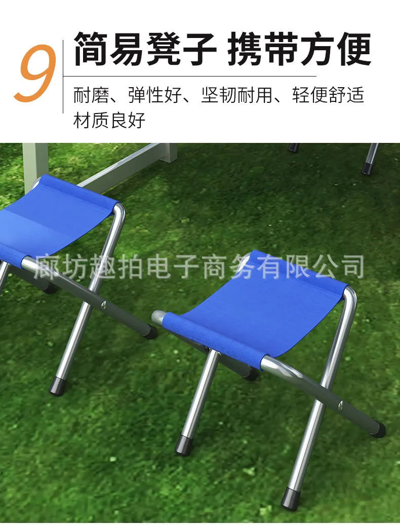 Folding Table Outdoor Stall Night Market Household Foldable Portable Aluminum Alloy Camping and Picnic Table and Chair