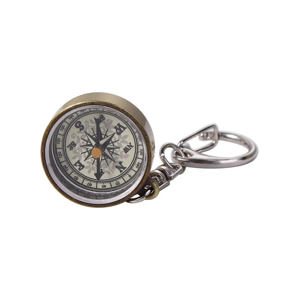 Travel Gift Navigation Tools Vintage Zinc Alloy Climbing Equipment Pocket Compass Camping Compass Key Ring Mini Compass