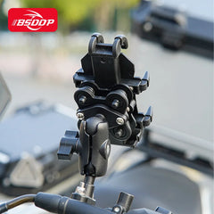 Universal Motorcycle Bike Mobile Phone Holder Aluminum Bicycle Riding Navigation Bracket GPS Shockproof Handlebar Holder