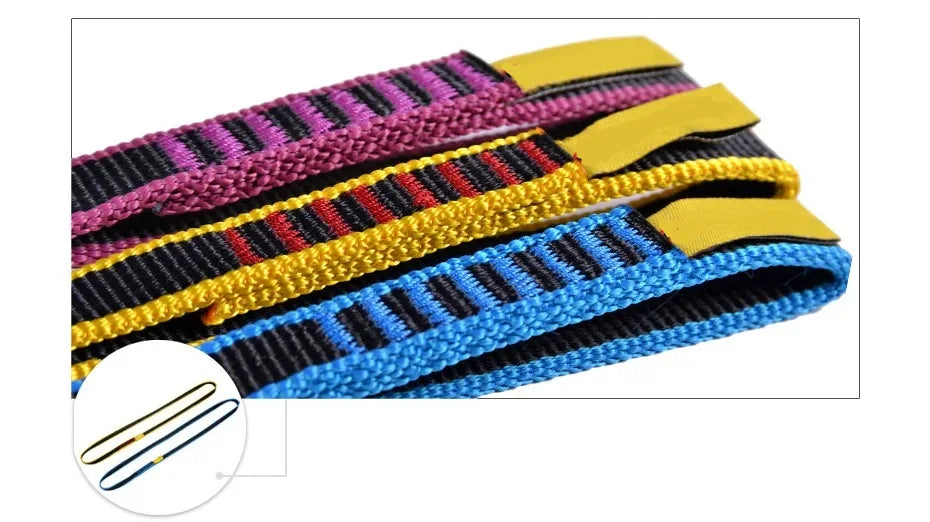 Outdoor Rock Climbing Sling Nylon Belt  Width 16mm Thick 2.8mm High Strength Belts SRT Tools Multifunctional Webbing Loop