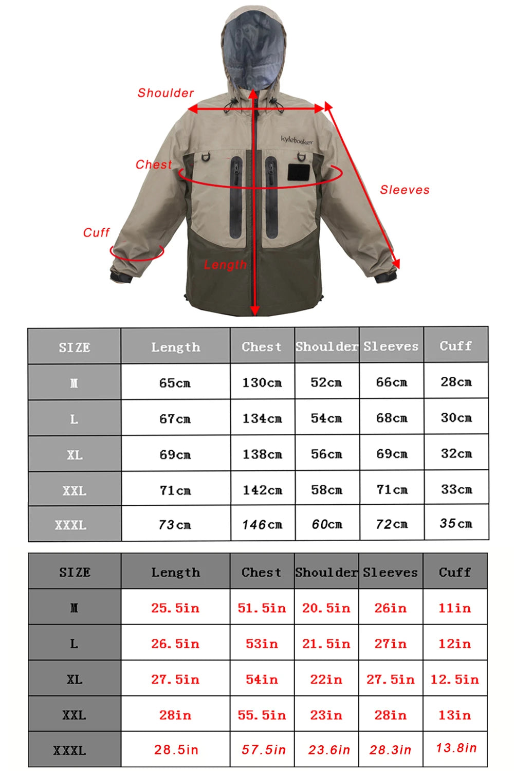 New Men's Fly Fishing Wading Jacket Breathable Waterproof Fishing clothing Wader Jacket Hiking Camping Trekking Hunting Clothes