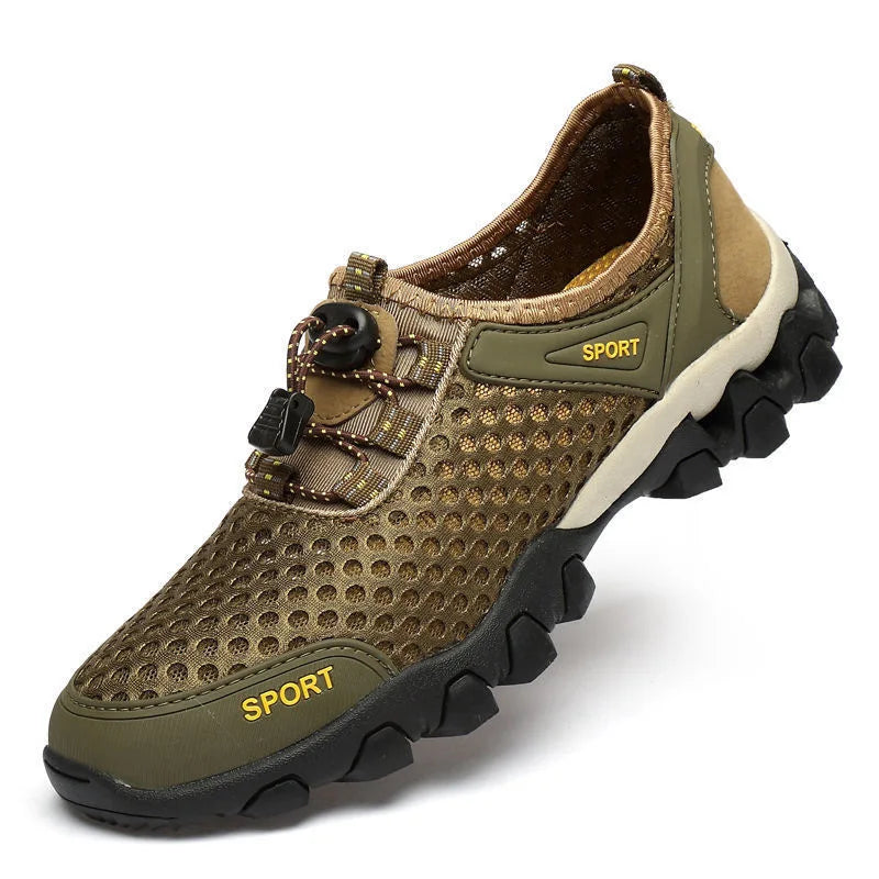 2024 Men Casual Tennis Sneakers Summer Fashion Breathable Mesh Shoes Mens Non-Slip Hiking Shoe Sneaker for Men Climbing Trekking