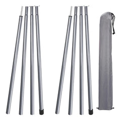 2m Telescopic Tent Poles Set of 2 Lightweight Adjustable Trekking Camping Collapsible Poles for Walking Canopy Hiking