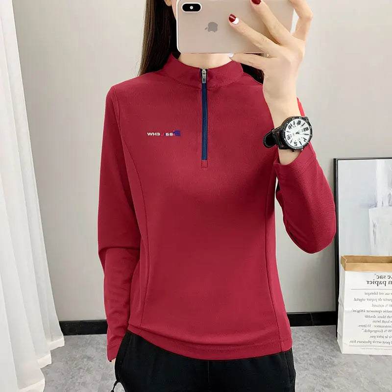 Spring Autumn Women Long sleeve T-shirts Outdoor Camping Trekking Sport Sun Protection Clothes Woman Long Sleeve Female Clothing