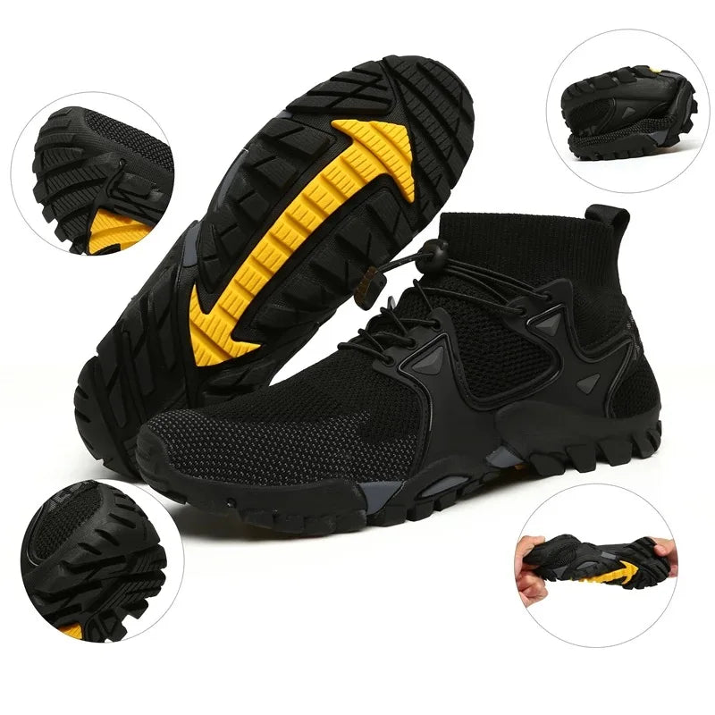 Breathable Mesh Men's Botas Tactical Boots Hiking Soft Shoes Outdoor Non-Slip Trail Trekking Climbing Designer Wading Sneakers