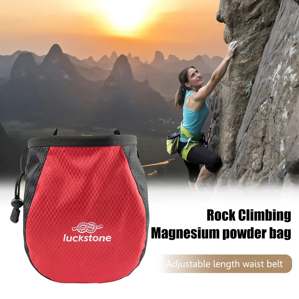 25/20KN Mountaineering Caving Rock Climbing Carabiner D Shaped Safety Master Screw Lock Climbing Chalk Bag Climbing Accessories