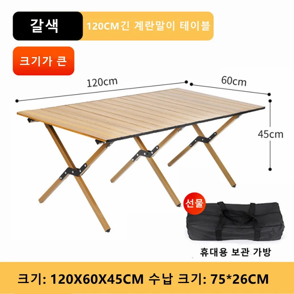 Folding Camping Table Chair Set Outdoor Family Grill Nature Hike Desk Ultralight Aluminium Removable Table Storage Equipments