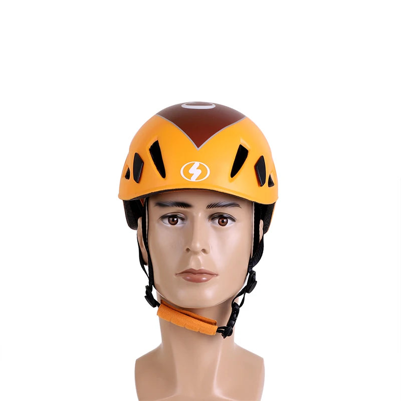 Outdoor Mountaineering yellow 14 hole Rock climbing Industrial Safety rescue helmet