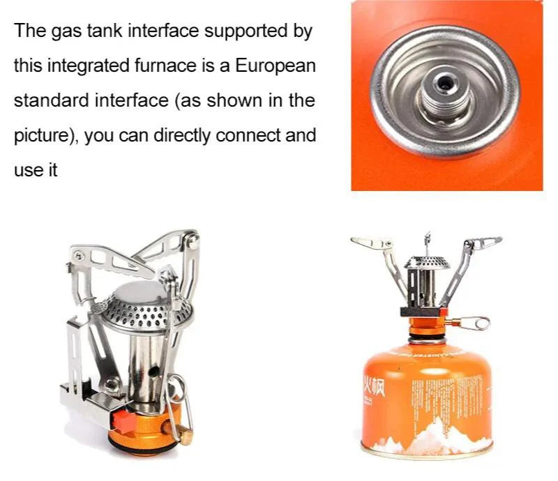 Widesea Camping One-piece Gas Stove Heater Tourist Burner Foldable Outdoor Picnic Kitchen Equipment Supplies Survival Furnace