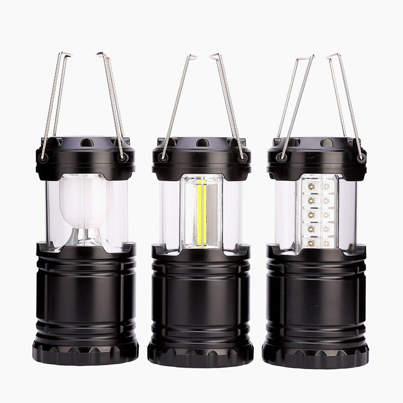 Mini 3*COB Tent Lamp LED Portable Lantern TelescopicTorch Camping Lamp Waterproof Emergency Light Powered By 3*AAA Working Light