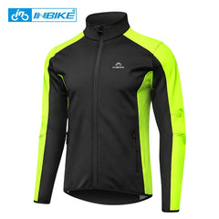 INBIKE Reflective Windproof Cycling Jacket  Men Thermal  Winter Road Bicycle Clothes Waterproof MTB Riding Soft Shell Coat WJ602