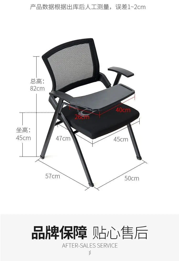 Folding Training  Conference Room Chair, Training Class Chair, Folding Office Chair, Folding  with Table Board