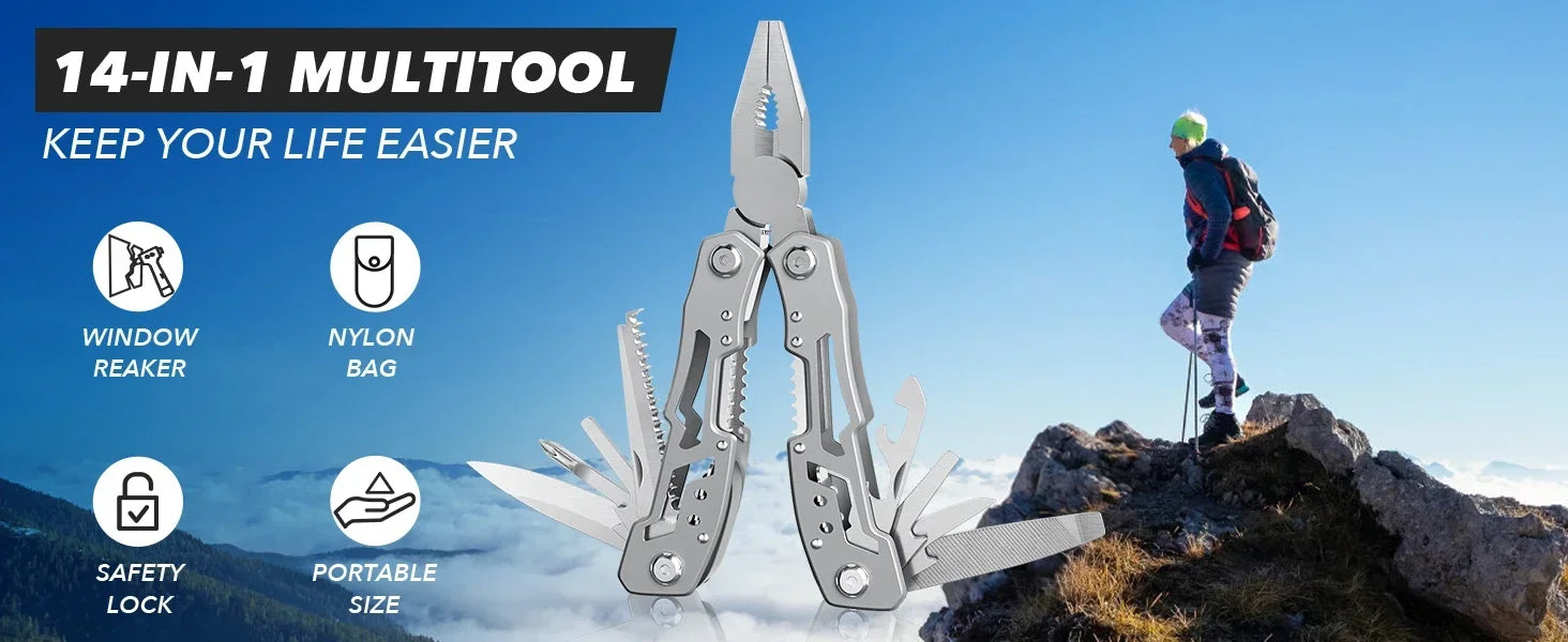 Hand Diy Multi Tools Multi-tool Folding Knives Scissor Cutters EDC Survival Gear Manual Pliers Fishing Outdoor Survival Camping