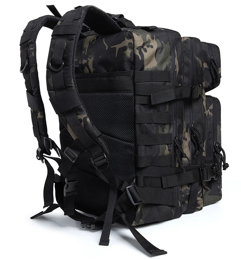 QT&QY Tactical Backpacks Outdoor 45L Large Capacity Man 3 Days Molle Hking Bags For Outdoor Trekking Camping Backpack