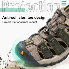 HUMTTO Summer Outdoor Sandals for Men Breathable Hiking Shoes Water Beach Mens Sandals Camping Climbing Aqua Sneaker HT-710445A