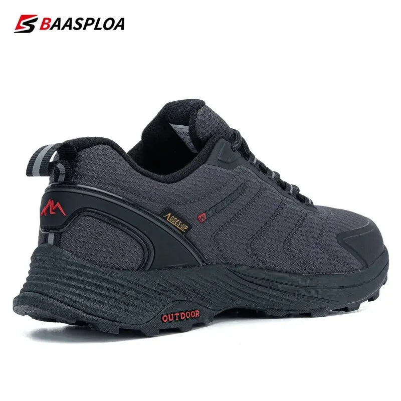 Baasploa Man Hiking Shoes Wear Resistant Sneakers Non Slip Camping Shoes Men Outdoor Sneaker Spring Autumn Waterproof Shoes