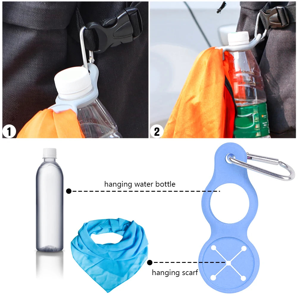 Sports Kettle Buckle Carabiner Water Bottle Holder Towel Hook Backpack Hangers for Travel Camping Hiking Essential Tool