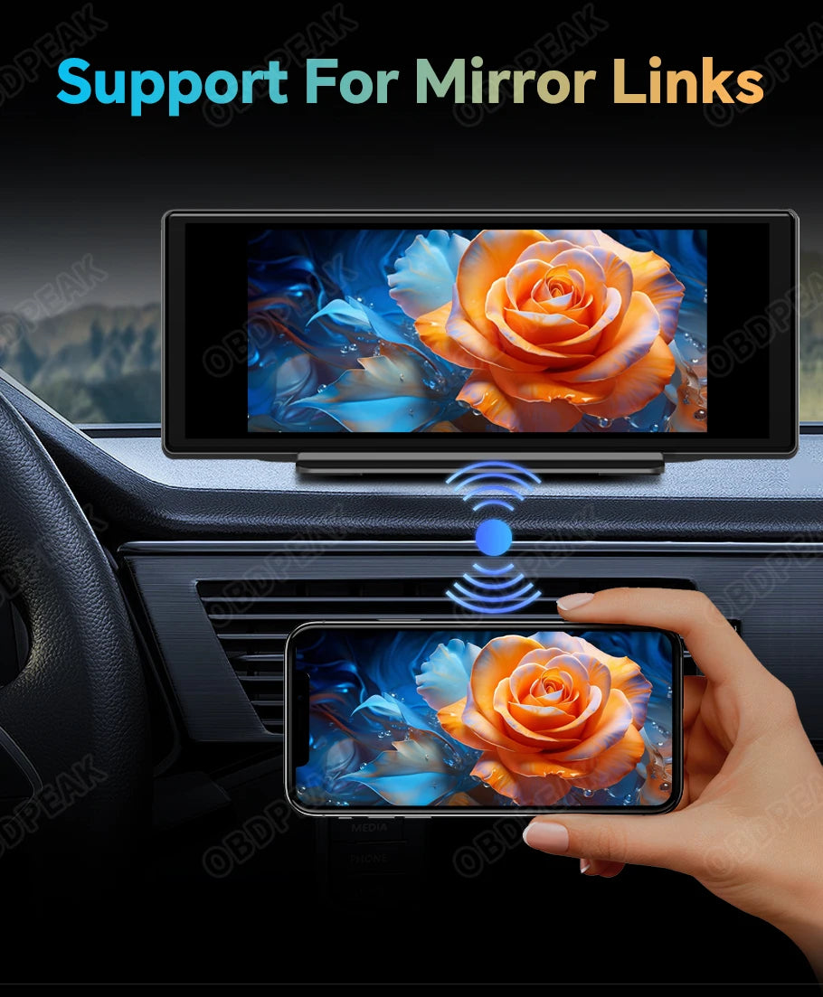 K50 4G+64G 10.26 4G Android 13 AI Screen GPS Navigation Carplay Android AUTO Dual Lens Dash Cam Rear View Mirror Video Recorder