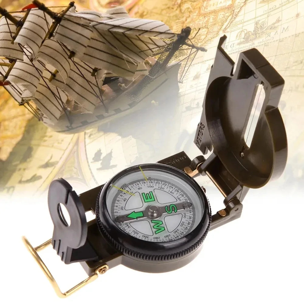 Multifunctional Survival Compass, Waterproof Portable Compass For Outdoor Camping Hiking Travel,Navigation