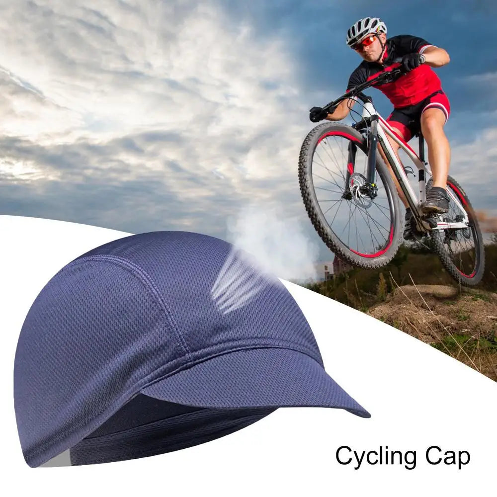 Bicycle Hat Breathable Quick Dry Cycling Hats Summer Visor Brim Motorcycle Helmets Liner Cycling Travel Caps For Mountaineering