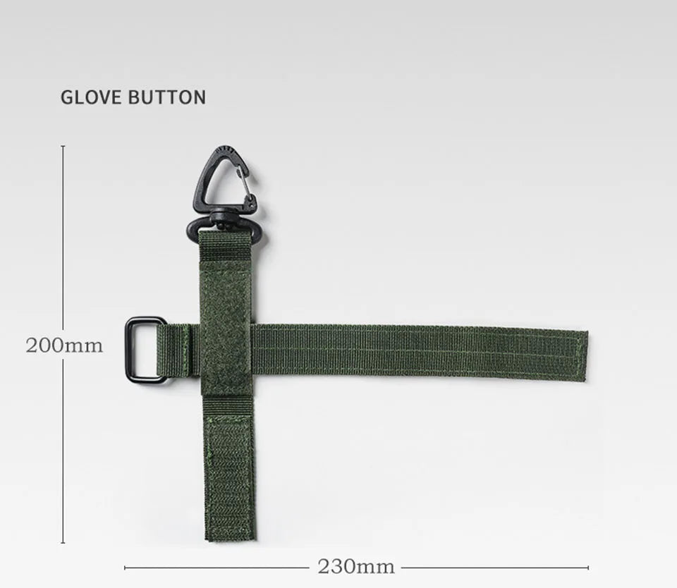 Multi-purpose Nylon Gloves Hook Outdoor Camping Tactical Climbing Rope Holder Anti-lost Hanging Buck Strap Safety Clip Belt