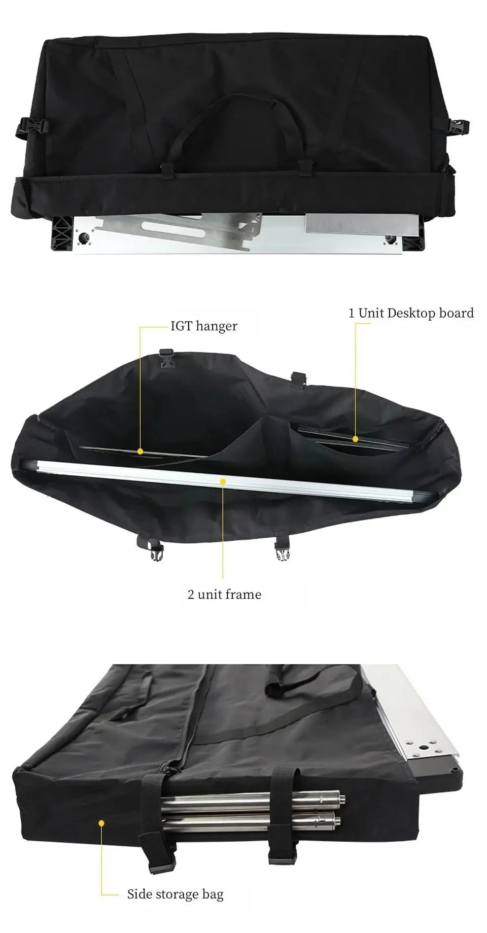 Camping IGT Table Free Combination Table, Stainless Steel IGT Accessories, Outdoor Portable Folding Aluminium Alloy Table