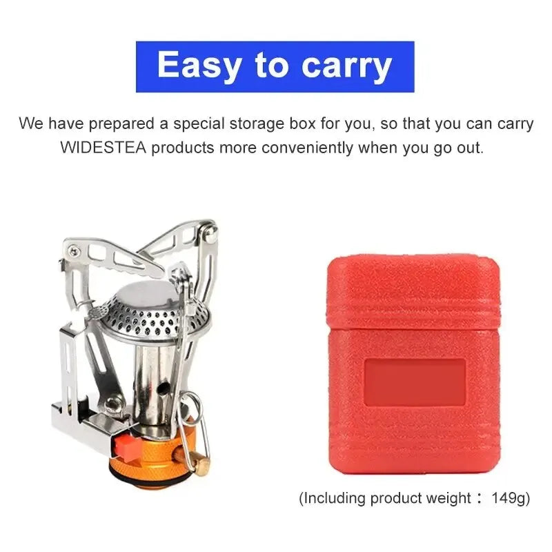 Widesea Camping One-piece Gas Stove Heater Tourist Burner Foldable Outdoor Picnic Kitchen Equipment Supplies Survival Furnace