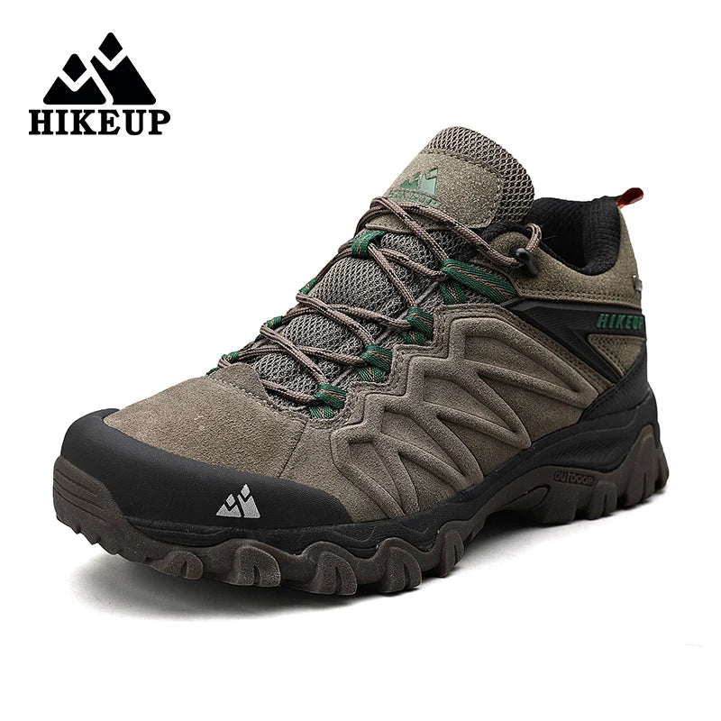 HIKEUP Non-slip Wear-Resistant Outdoor Hiking Shoes Breathable Splashproof Climbing Men Sneaker Trekking Hunting Tourism