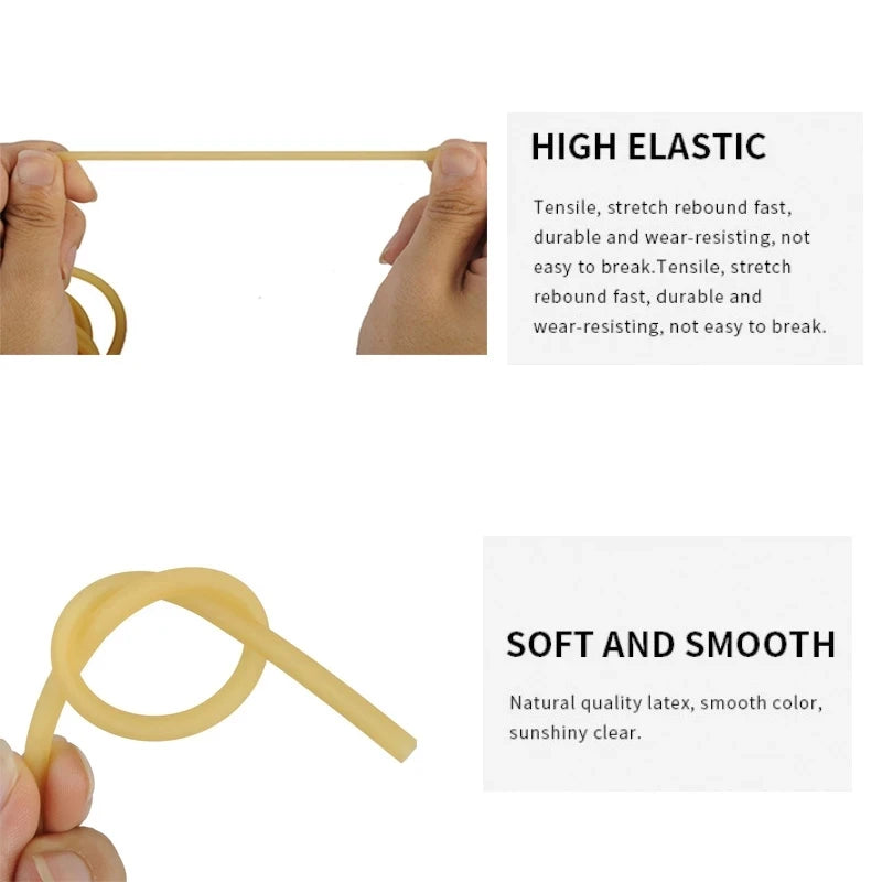 1m Natural Latex Rubber Tube Elastic Slingshots Catapults Tube Band For Camping Shooting Slingshot Catapult Accessories