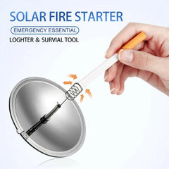 1/2Pcs Camping Solar Spark Lighter Fire Starter Sun Focusing Mirror Light Cigarette Emergency Survival Kit Outdoor Survival Tool