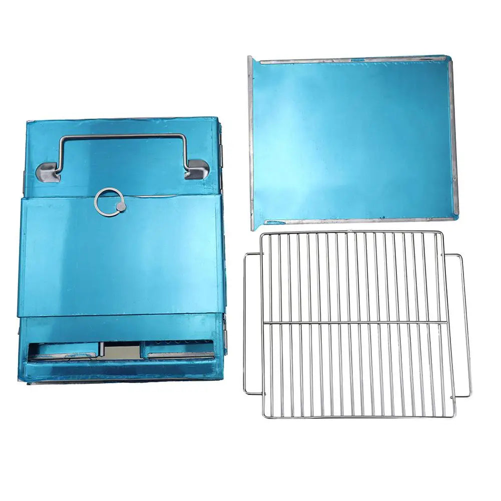 Outdoor Camping Stove Foldable Square Grill Stainless Steel Mini Firewood Stove Camping Stove Equipment Barbecue Supplies