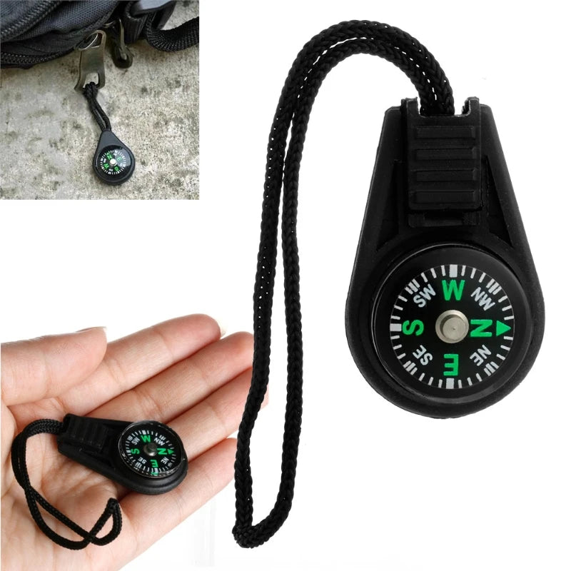 Outdoor Camping Hiking Mini Compass Navigator Portable Keychain Survival Tool