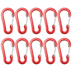 10 Pack / 5 Pack Carabiner Clips Mini Aluminum Alloy Keychain Carabiner Clip D Rings for Camping Hiking Fishing Backpacking