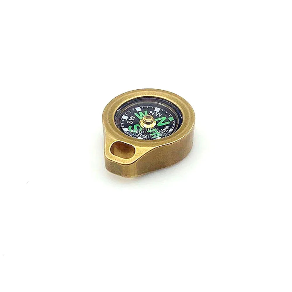 Outdoors Emergency Survival EDC Camping Hiking Pocket Brass Compass Portable Compass Navigation for Outdoor Act Keychain