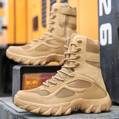 Men Tactical Boots Army Boots Breathable Mesh Hiking Desert Boot Climbing Hiking Shoes Ankle Hunting Boots for Men