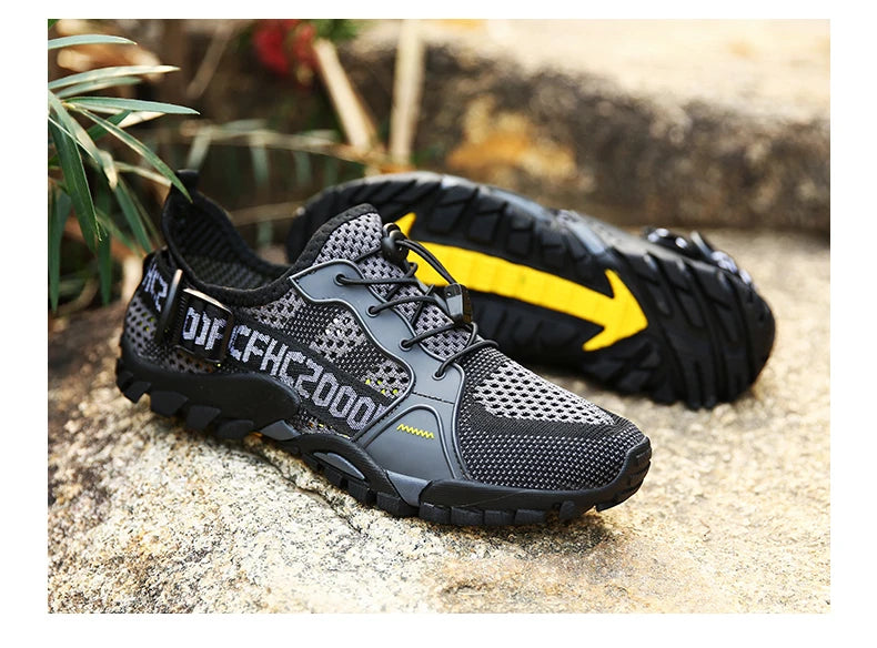 2023 Summer Men Women Trekking Hiking Shoes Summer Mesh Breathable Men Sneakers Outdoor Trail Climbing Sports Shoes Size 36-47