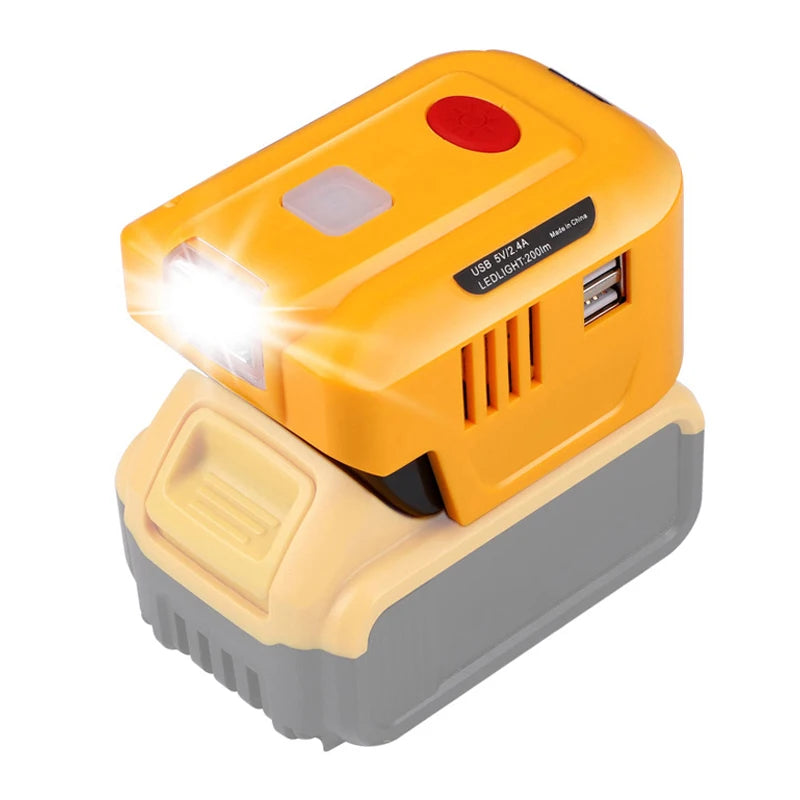 For Dewalt 20V 18V Lithium Battery Inverter Generator DC 20V To AC 110V/220V Portable Inverter Power Station with LED Light USB