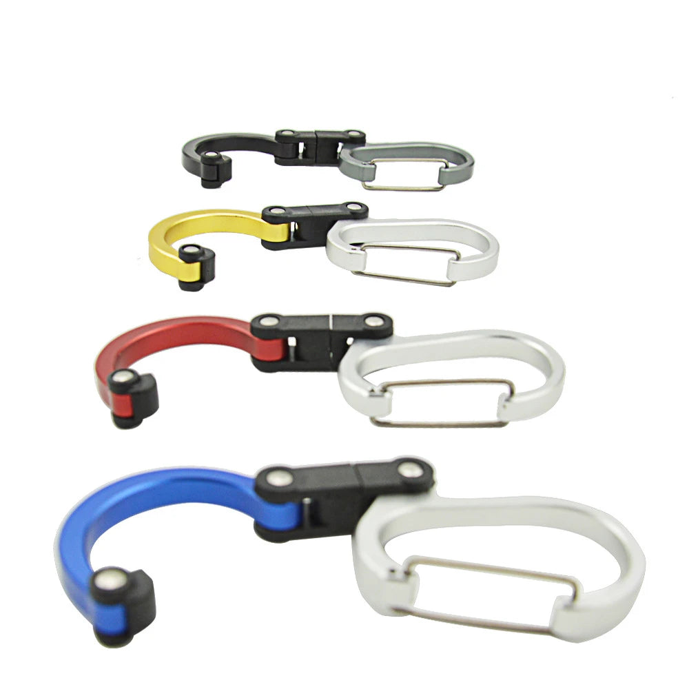 Hybrid Gear Clip - Carabiner Rotating Hook Clip Non-Locking Strong Clips for Camping Fishing Hiking Travel Backpack Out