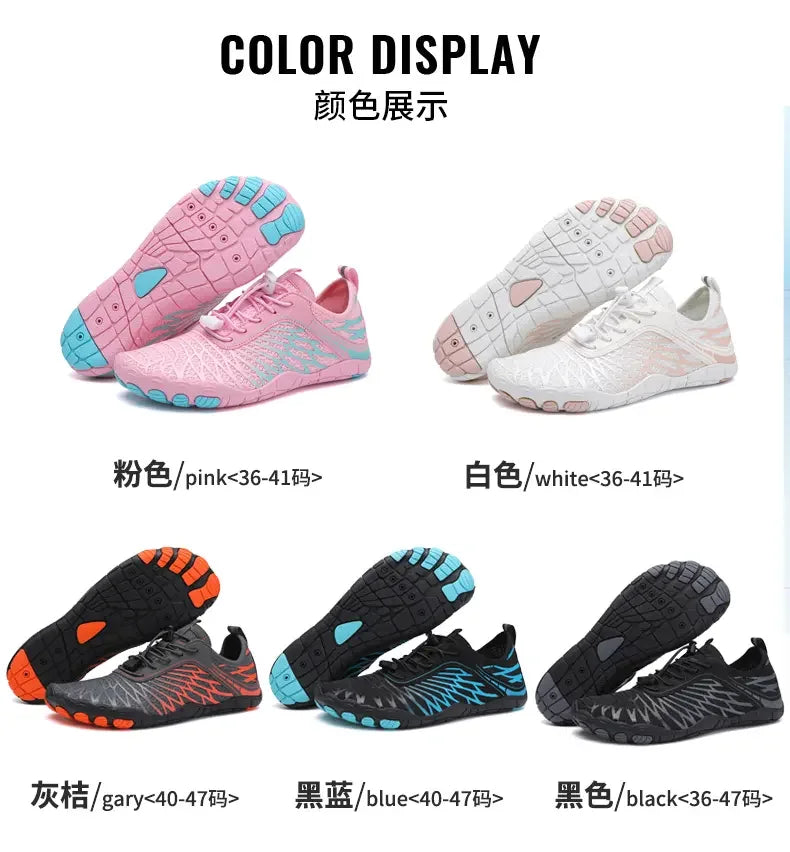 Swimming Water Shoes For Men Women Barefoot Beach Sandals Upstream Aqua Diving Shoes Fitness Yoga Surf Hiking Wading Sneakers