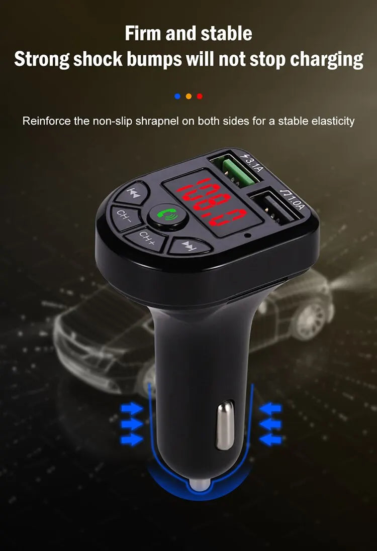 Car Bluetooth Mp3 Connection Charger Music Player Multifunctional Car Bluetooth Receiver Mobile Hands Free Voice Navigation