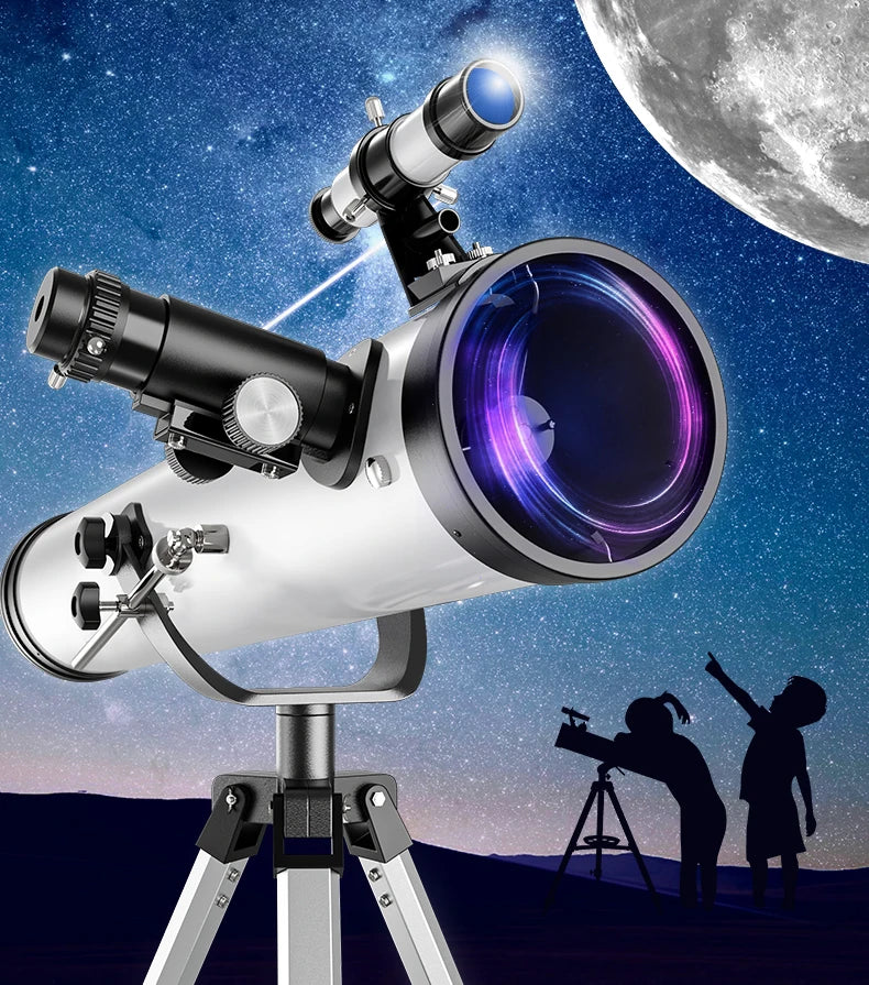 76700 Professional Astronomical Telescope 875x Kids Adults Reflector Spotting Scope Monocular 114mm Camping Equipment Kids Gifts