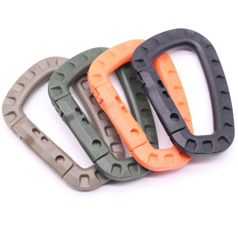 5pcs 8.5cm Backpack Buckle Fast Carabiner Plastic Hook D Shape Mosqueton EDC Gear For Outdoor Camping