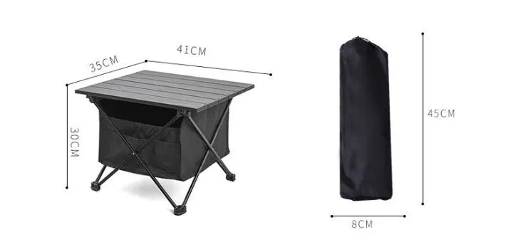 Outdoor Folding Tables and Chairs Portable round Picnic Table Egg Roll Table Aluminum Alloy Camping Dinner Table Set new