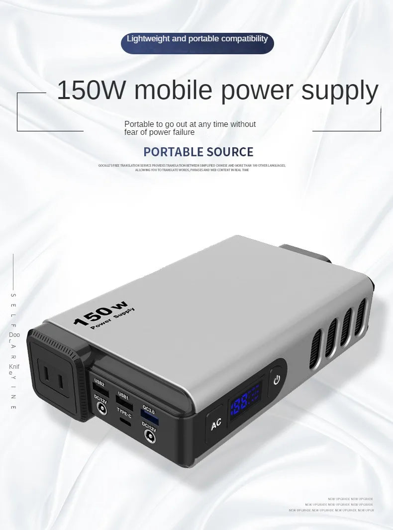 150W Portable Outdoor Power Bank 32000mAh External Battery Pack Fast Charger mobile power station energy storage battery AC DC