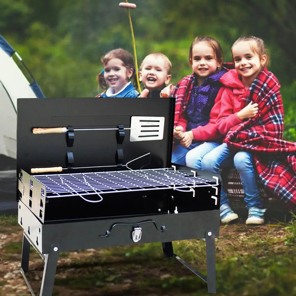 Folding Barbecue Grill Portable BBQ Grill Rack Camping Heating Stoves Charcoal Outdoor Camping Picnic Burner Firewood Stove