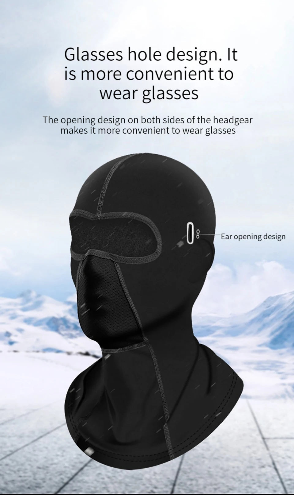 Warmth Ski Masks Motorcycle Riding Headgear Windproof Coldproof Scarf Outdoors Mountaineering Full Face Helmet Liner Headgear