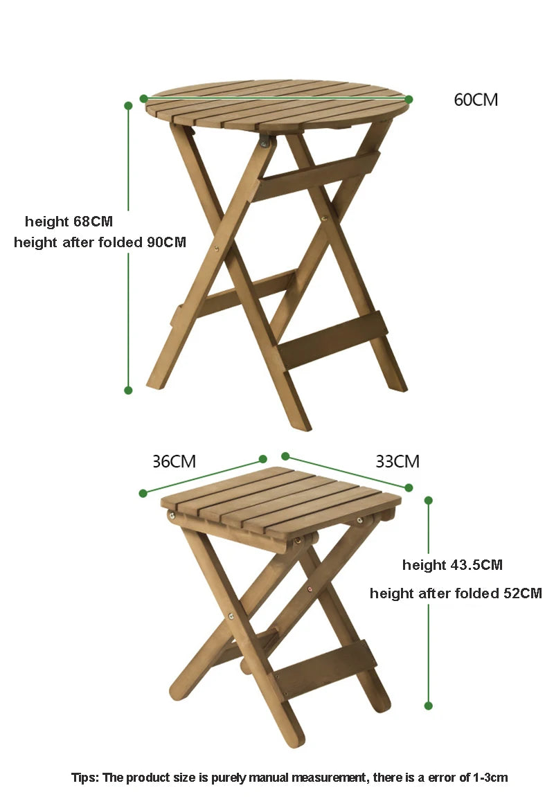 Solid Wood Garden Furniture Sets Patio Furniture Folding Portable Outdoor Garden and Terrace Outdoor Table Chair,homful 테이블