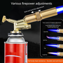 Portable Welding Gas Torch Flame  Butane Burner Outdoor Camping BBQ Lighter Flamethrower Kitchen Supplies Welding Equipment