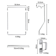 Camping Table Shelf Outdoor IGT Table Accessories Portable Hanger Light Stand Stainless Steel Desktop Storage Rack Hanging Shelf